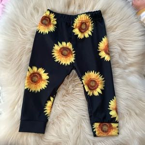 Two Pairs Baby Girl Sunflower Pants